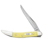 Case Knives Yellow Synthetic Small Texas Toothpick Folding Pocket Knife