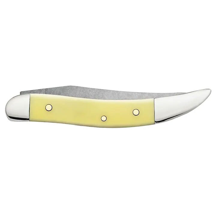 Case Knives Yellow Synthetic Small Texas Toothpick Folding Pocket Knife