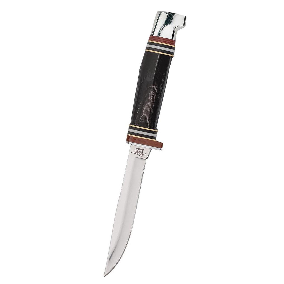 Case Knives Buffalo Horn Mini FINN Hunter with Leather Sheath