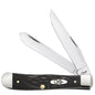 Case Knives Jigged Rough Black Synthetic Trapper Folding Pocket Knife