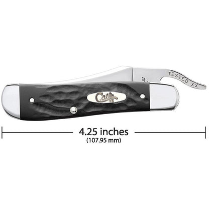Case Knives Jigged Rough Black Synthetic RussLock Folding Pocket Knife