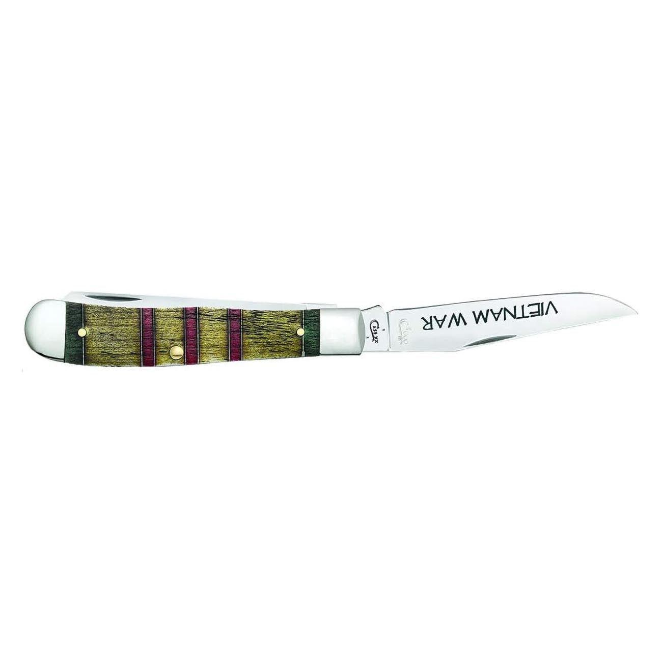 Case Knives Vietnam War Gift Set - Embellished Smooth Natural Bone Trapper