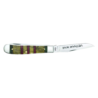 Case Knives Vietnam War Gift Set - Embellished Smooth Natural Bone Trapper