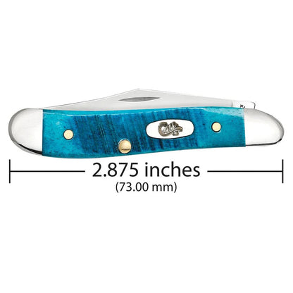 Case Knives Sawcut Jig Caribbean Blue Bone Peanut