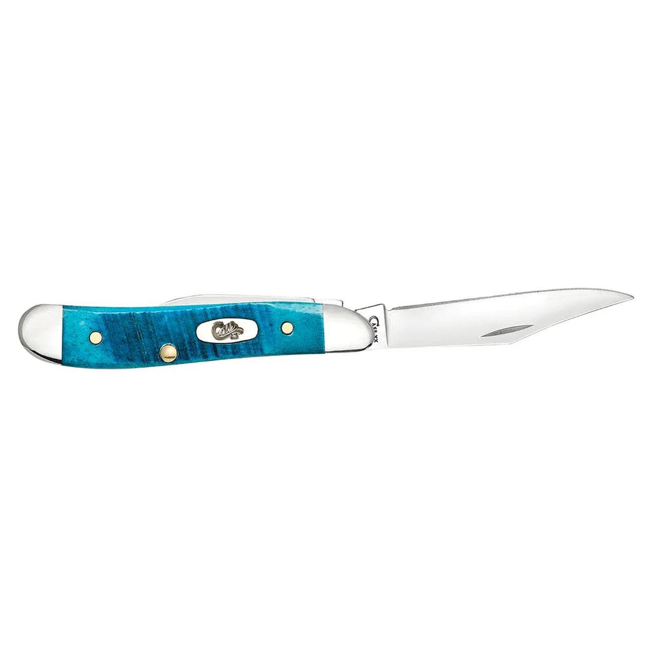 Case Knives Sawcut Jig Caribbean Blue Bone Peanut