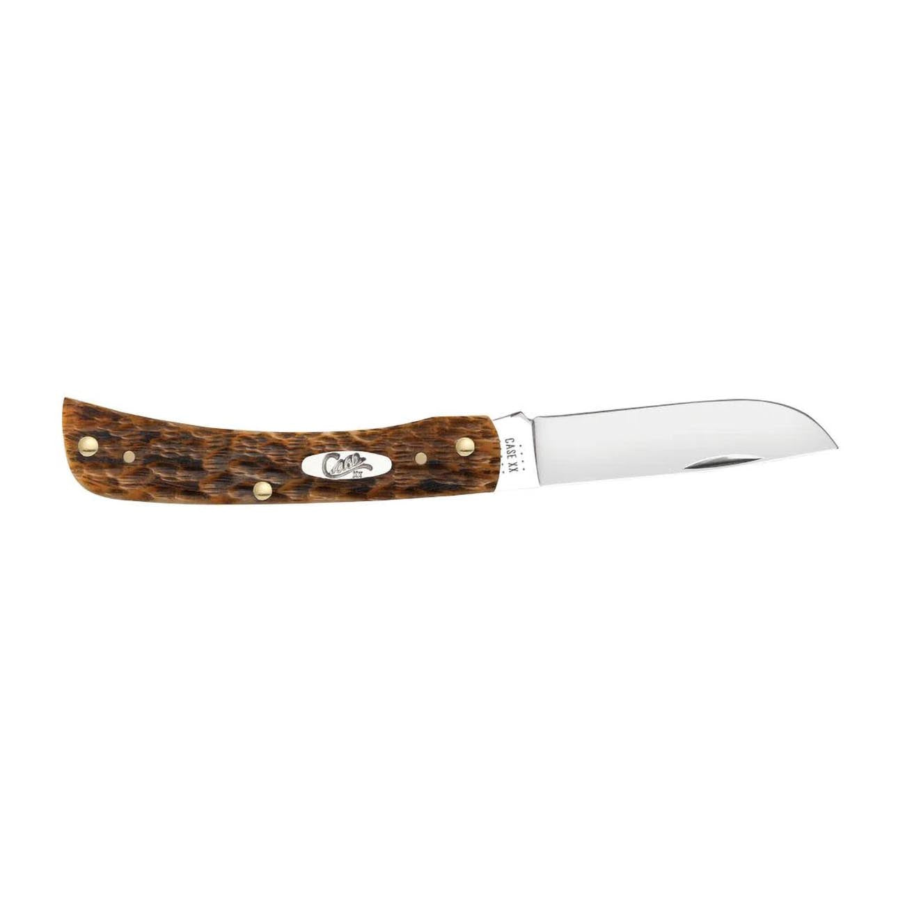 Case Knives Amber Bone Peach SG Seed Jig Sod Buster Jr