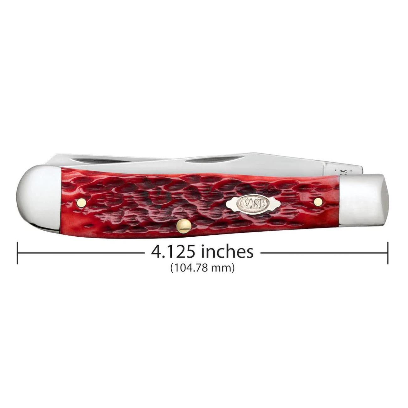Case Knives Peach Seed Jig Dark Red Bone Trapper