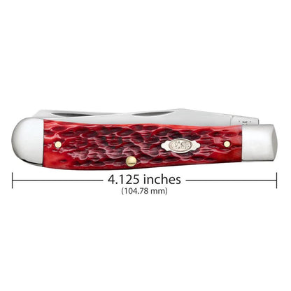 Case Knives Peach Seed Jig Dark Red Bone Trapper