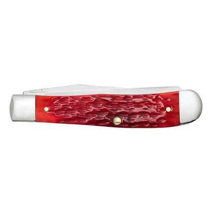 Case Knives Peach Seed Jig Dark Red Bone Trapper