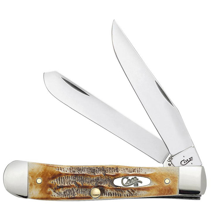 Case Knives 6.5 BoneStag Trapper Folding Pocket Knife