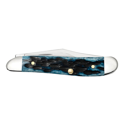 Case Knives Pocket Worn Peach Seed Jig Mediterranean Blue Bone Peanut