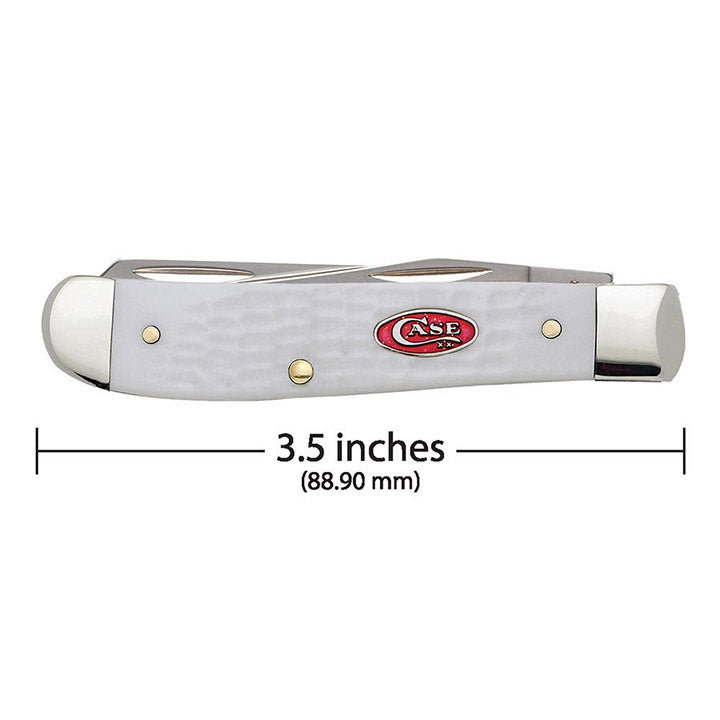 Case Knives White Synthetic SparXX Standard Jig Mini Trapper Folding Pocket Knife