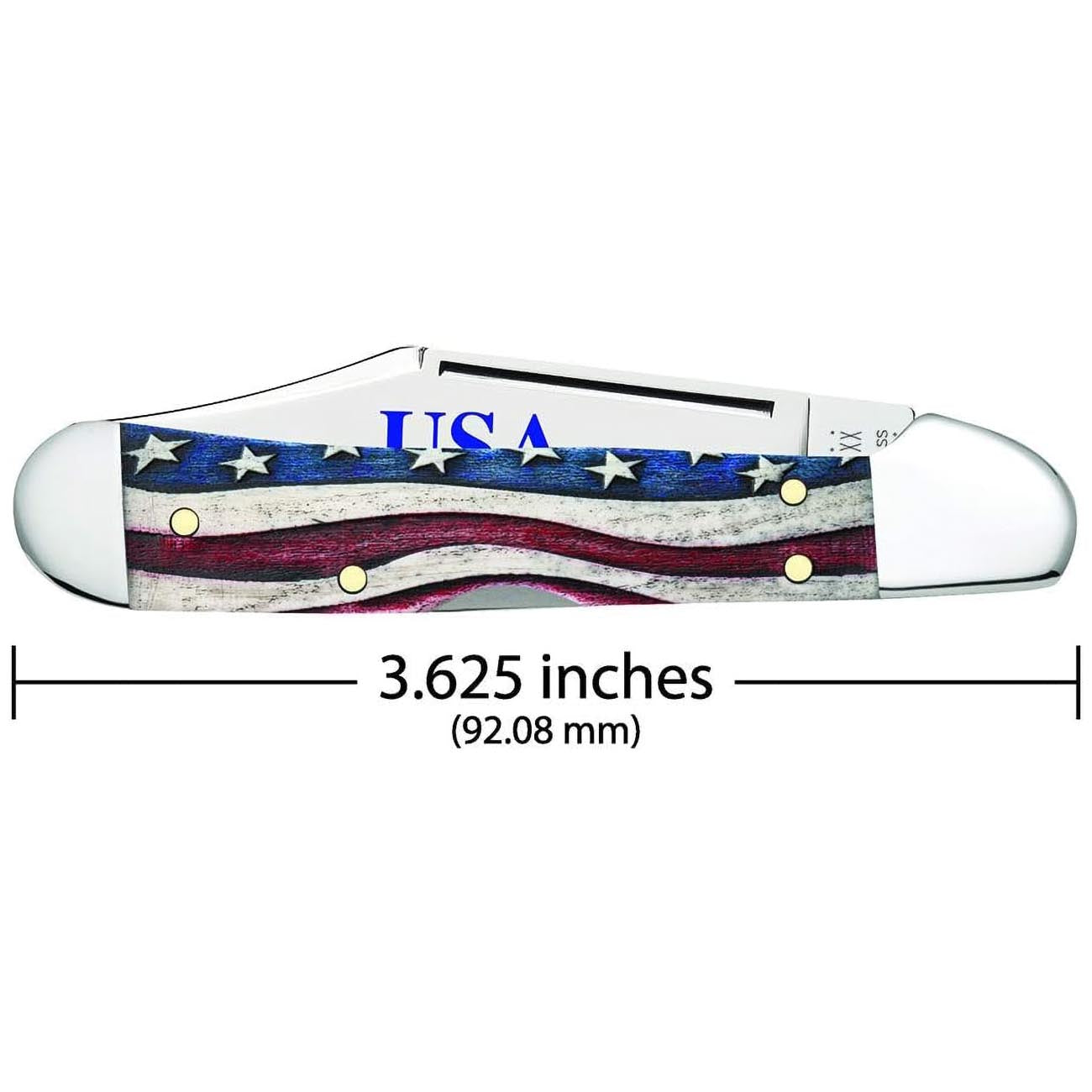 Case Knives Star Spangled Series Embellished Smooth Natural Bone Mini CopperLock