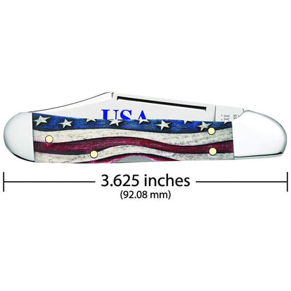 Case Knives Star Spangled Series Embellished Smooth Natural Bone Mini CopperLock