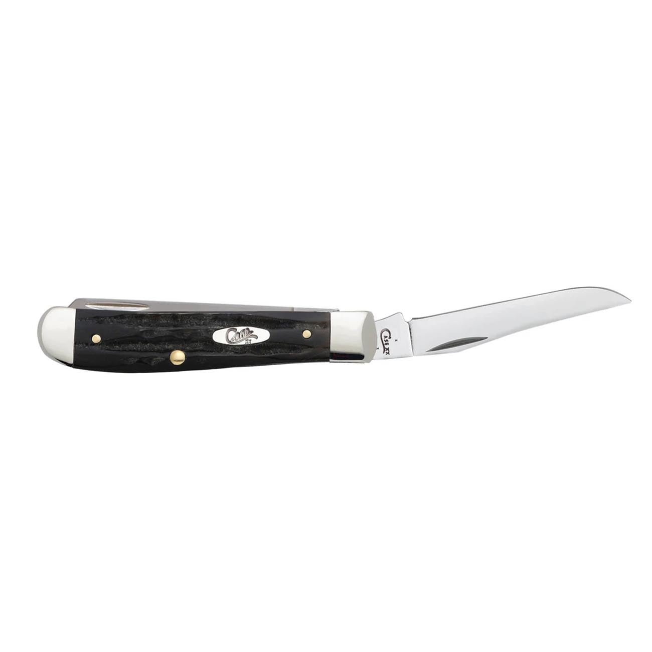 Case Knives Jigged Buffalo Horn Medium Stockman with Pen Blade