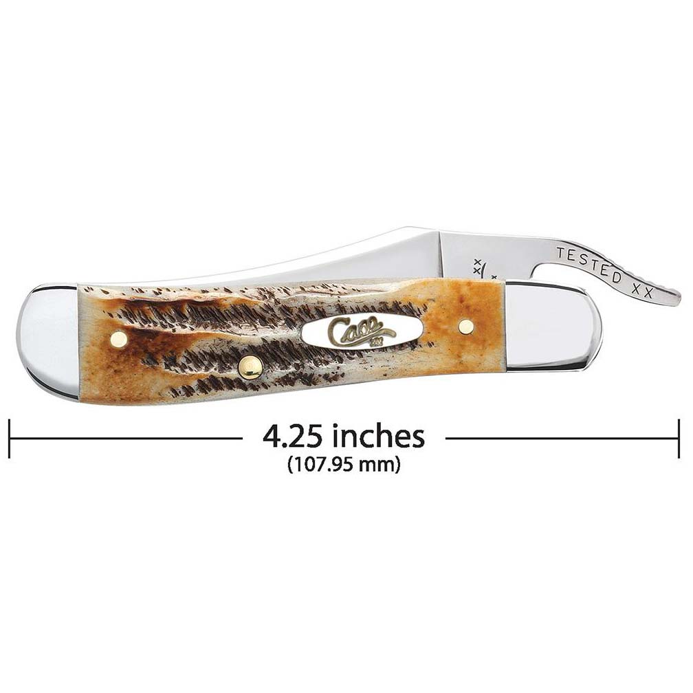 Case Knives 6.5 BoneStag RussLock Folding Pocket Knife