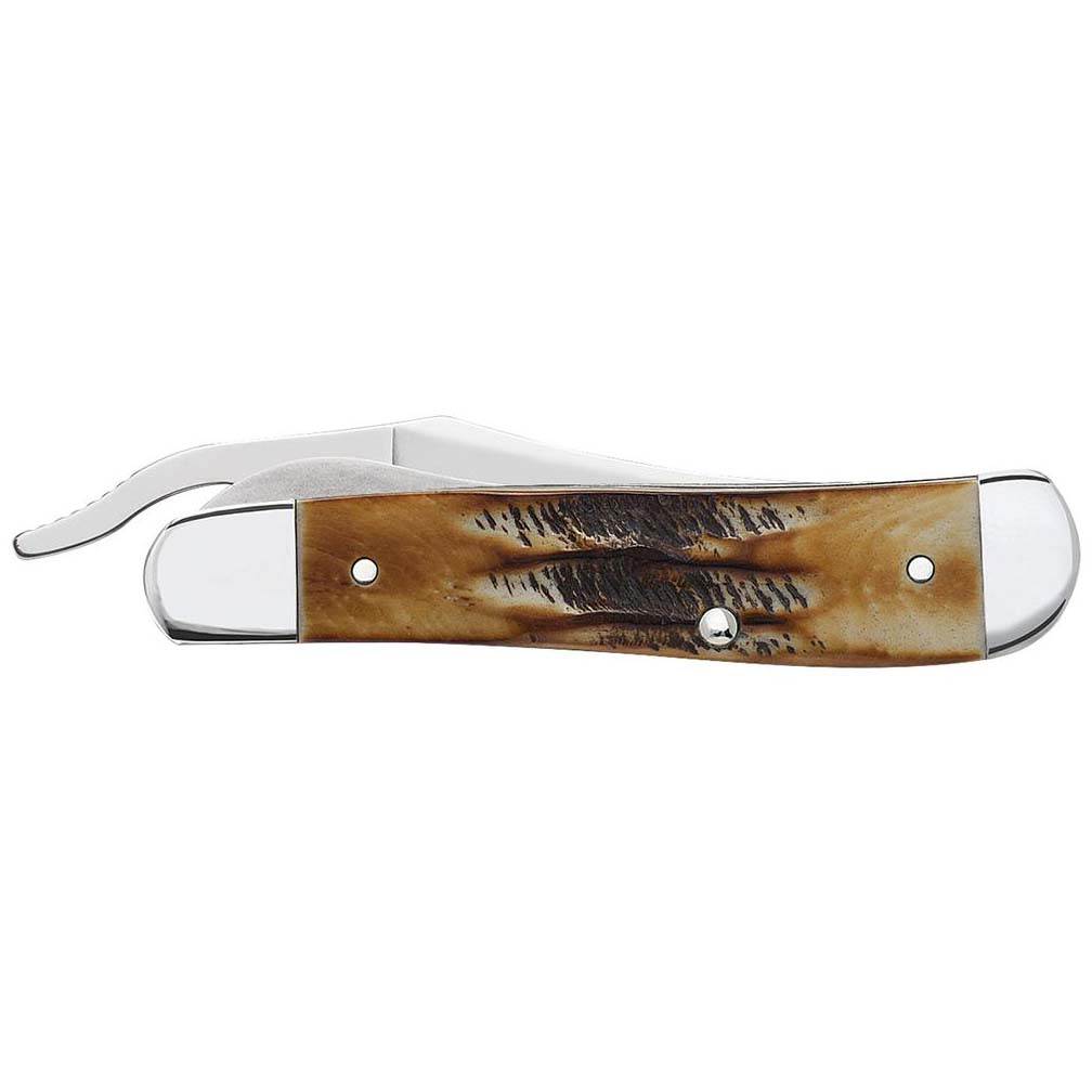 Case Knives 6.5 BoneStag RussLock Folding Pocket Knife
