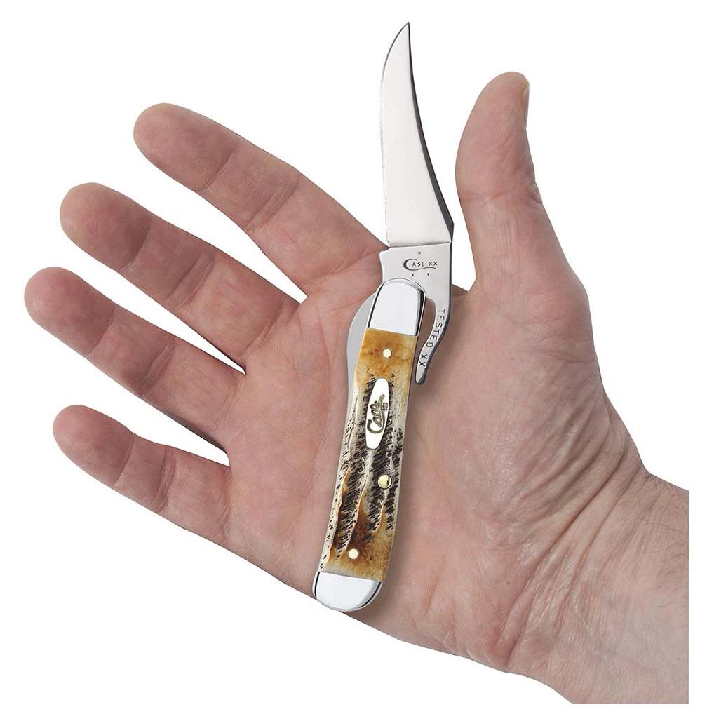 Case Knives 6.5 BoneStag RussLock Folding Pocket Knife