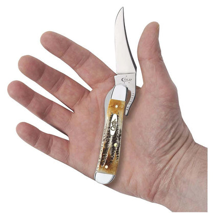 Case Knives 6.5 BoneStag RussLock Folding Pocket Knife