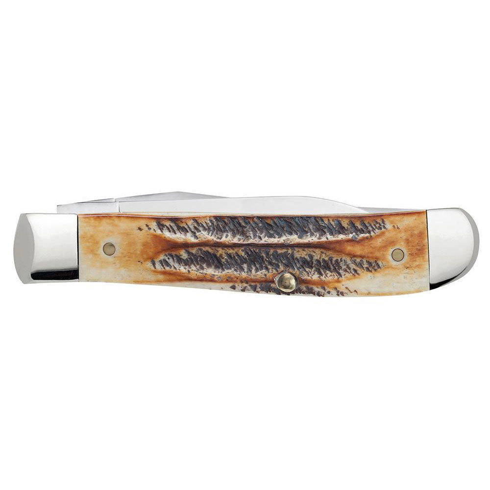Case Knives 6.5 BoneStag Mini Trapper Folding Pocket Knife