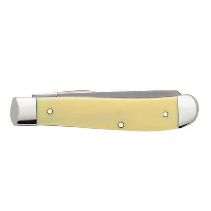 Case Knives Yellow Synthetic Mini Trapper Folding Pocket Knife