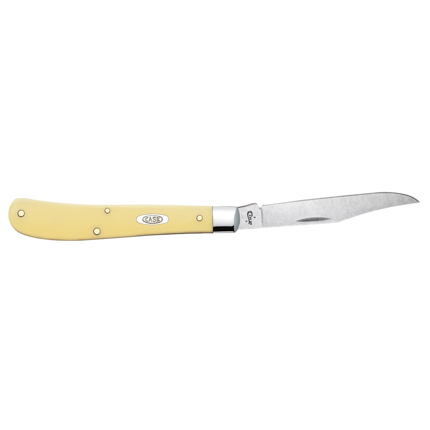 Case Knives Yellow Synthetic Slimline Trapper Folding Pocket Knife