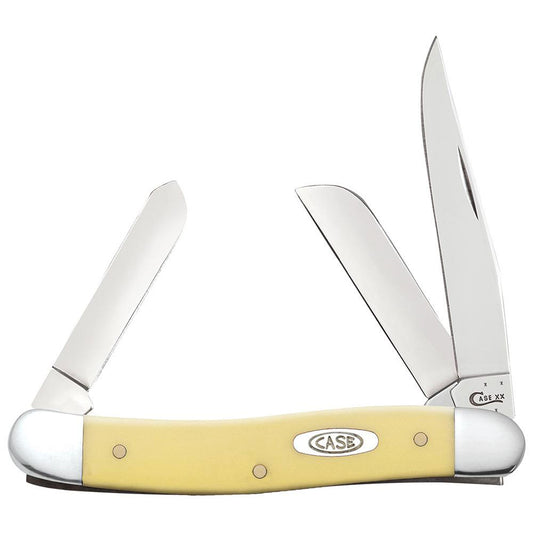 Case Knives Yellow Synthetic Medium Stockman Folding Pocket Knife
