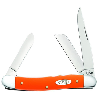 Case Knives Smooth Orange Synthetic Medium Stockman Folding Pocket Knife