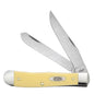 Case Knives Yellow Synthetic Trapper with Clip Folding Pocket Knife