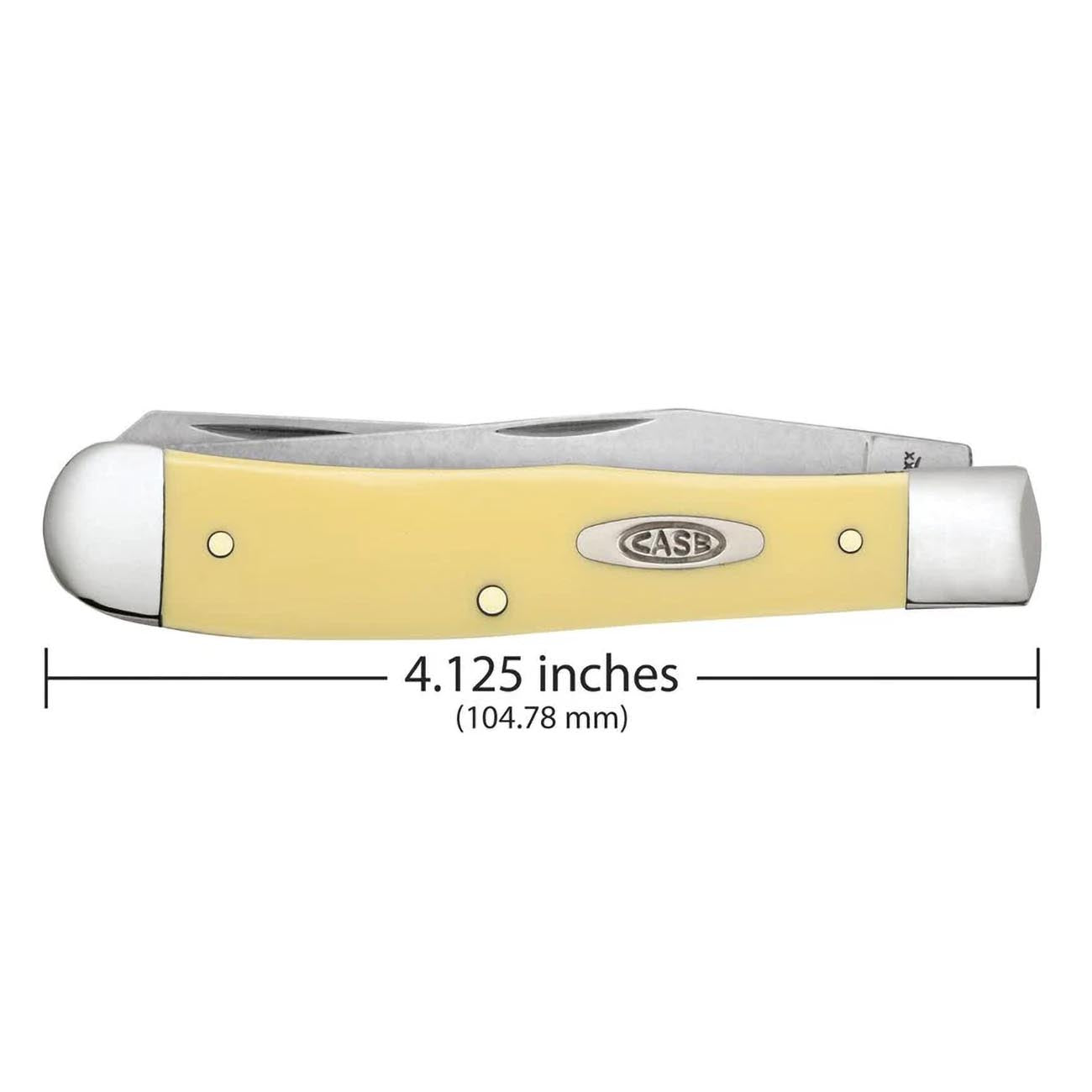 Case Knives Yellow Synthetic Trapper with Clip Folding Pocket Knife