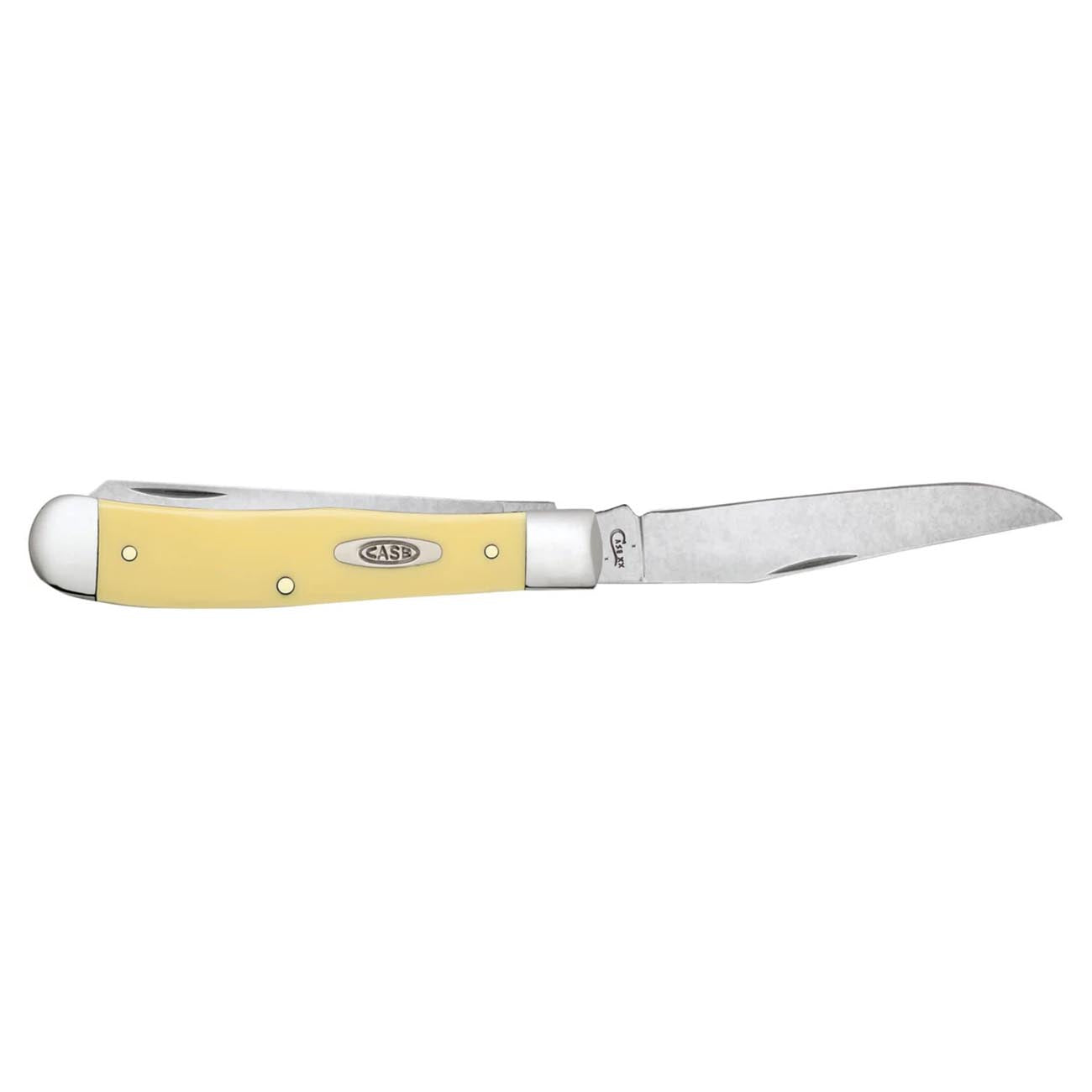 Case Knives Yellow Synthetic Trapper with Clip Folding Pocket Knife