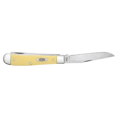 Case Knives Yellow Synthetic Trapper with Clip Folding Pocket Knife