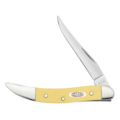 Case Knives Yellow Synthetic Small Texas Toothpick Folding Pocket Knife