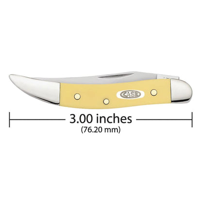 Case Knives Yellow Synthetic Small Texas Toothpick Folding Pocket Knife