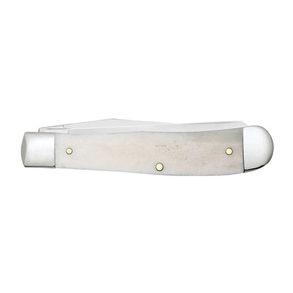 Case Knives  Sportsman Series Turkey Embellished Smooth Natural Bone Trapper Folding Pocket Knife