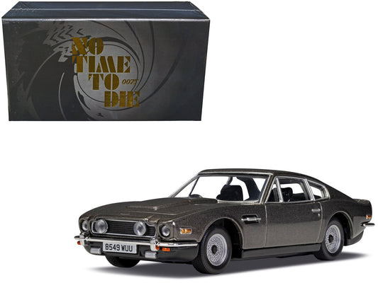 Aston Martin V8 RHD (Right Hand Drive) Black Metallic James Bond 007 "No Time To Die" (2021) Movie T&y Diecast Model Car by Corgi