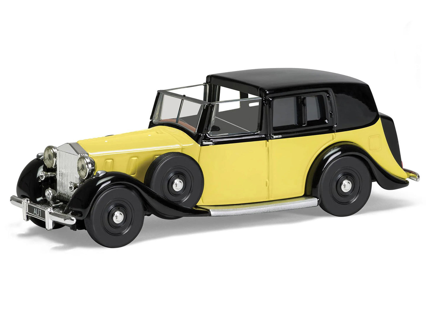 Rolls Royce Phantom III Sedanca de Ville Yellow with Black Top James Bond 007 "Goldfinger" (1964) Movie Diecast Model by Corgi