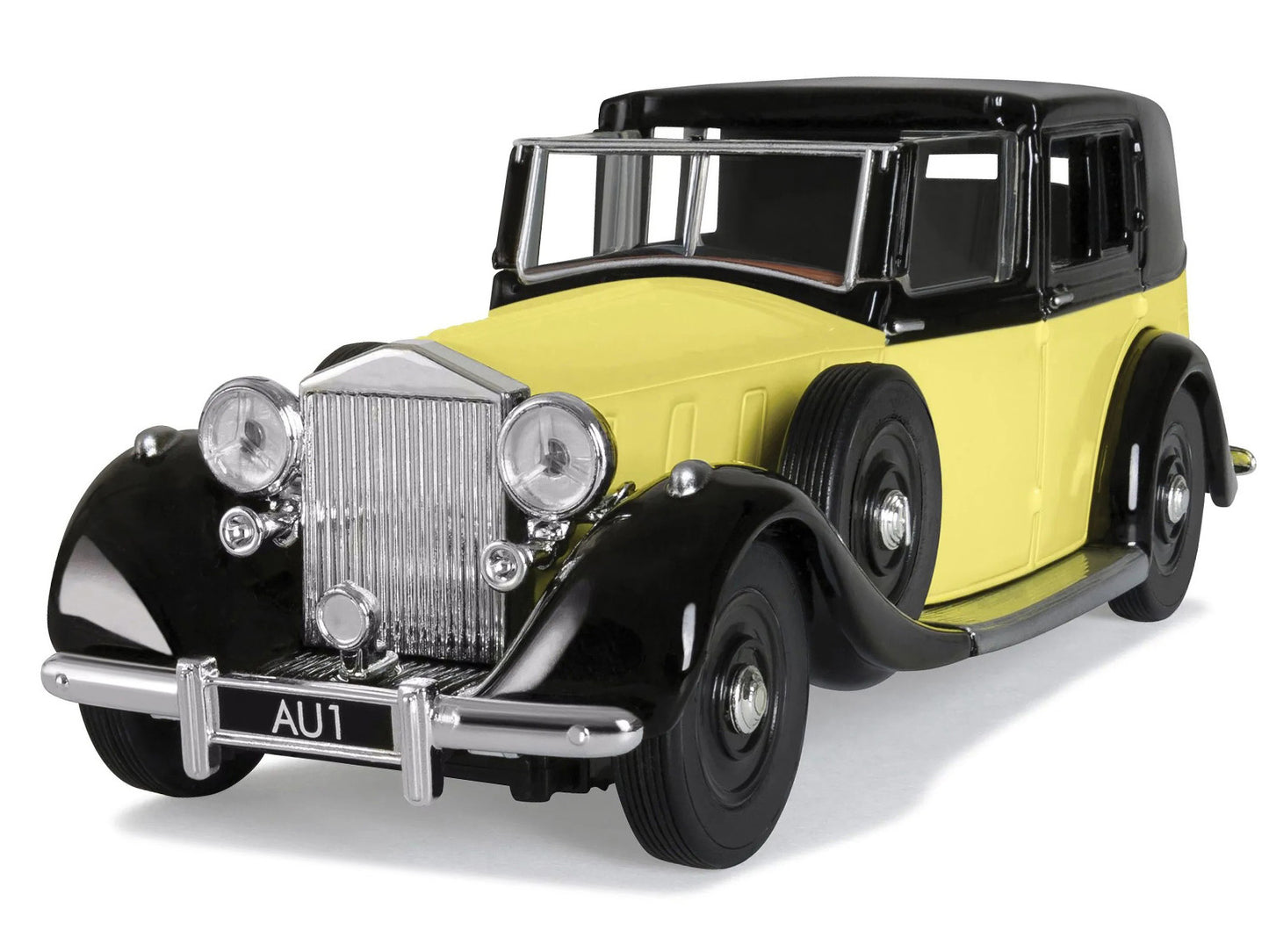 Rolls Royce Phantom III Sedanca de Ville Yellow with Black Top James Bond 007 "Goldfinger" (1964) Movie Diecast Model by Corgi