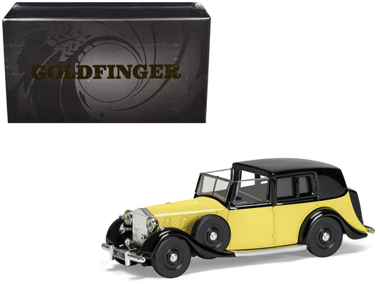 Rolls Royce Phantom III Sedanca de Ville Yellow with Black Top James Bond 007 "Goldfinger" (1964) Movie T&y Diecast Model by Corgi