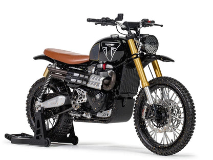Triumph Scrambler 1200 XE Motorcycle Black (Dirty Version) James Bond 007 "No Time to Die" (2021) Movie Diecast Model Car by Corgi