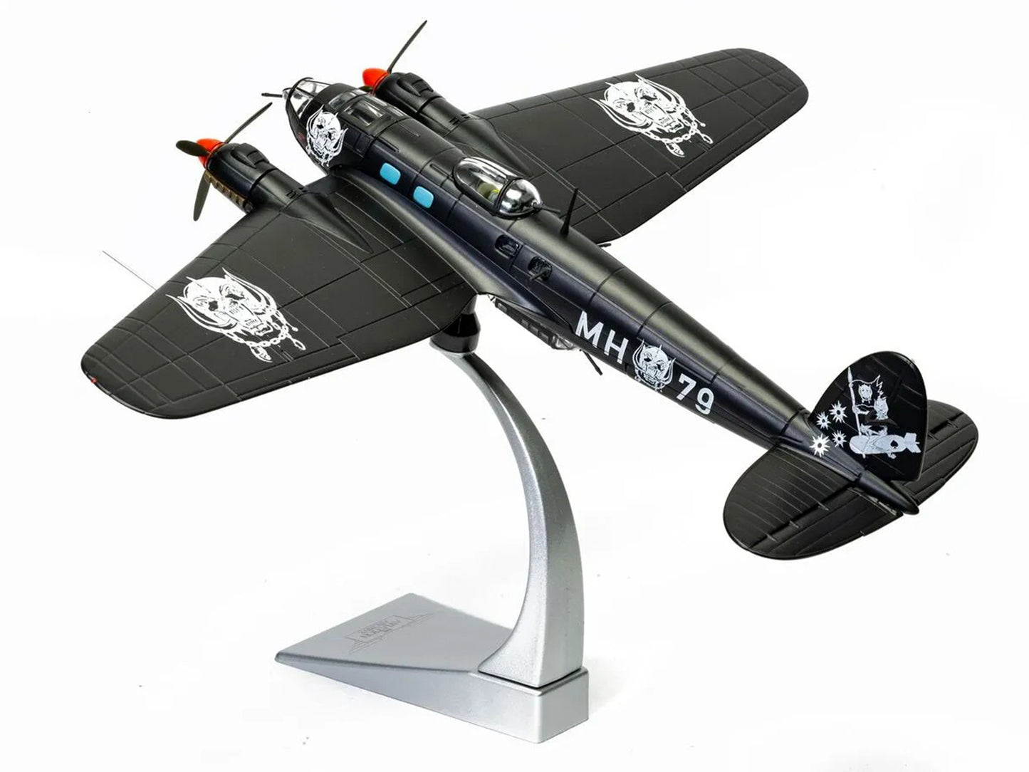 Heinkel He III Bomber Aircraft "Motorhead" Black with Graphicss 1/72 Diecast Model by Corgi