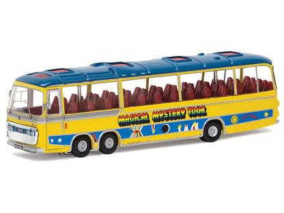 The Beatles "Magical Mystery Tour" Bus Yellow with Blue Top and Graphics Diecast Model Car by Corgi