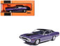 1971 Plymouth GTX Purple Black Vinyl Top & Black Hood Stripe 1/43 Diecast