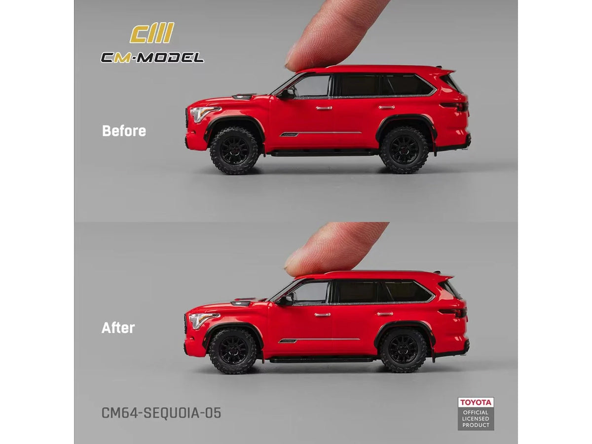 2024 Toyota Sequoia Solar Red 1/64 Diecast by CM Model