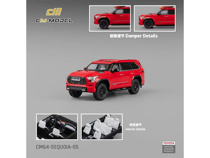 2024 Toyota Sequoia Solar Red 1/64 Diecast by CM Model