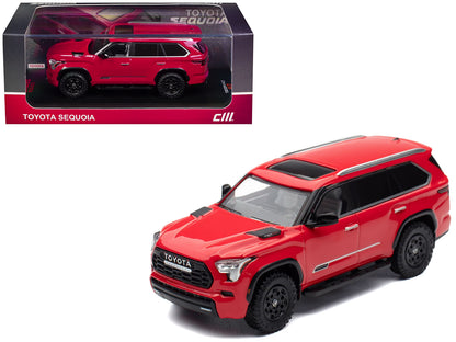 2024 Toyota Sequoia Solar Red 1/64 Diecast by CM Model