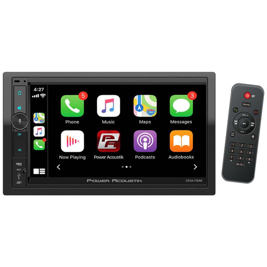 Power Acoustik 7â€ Double DIN Receiver with Wireless Apple CarPlay/Android Auto