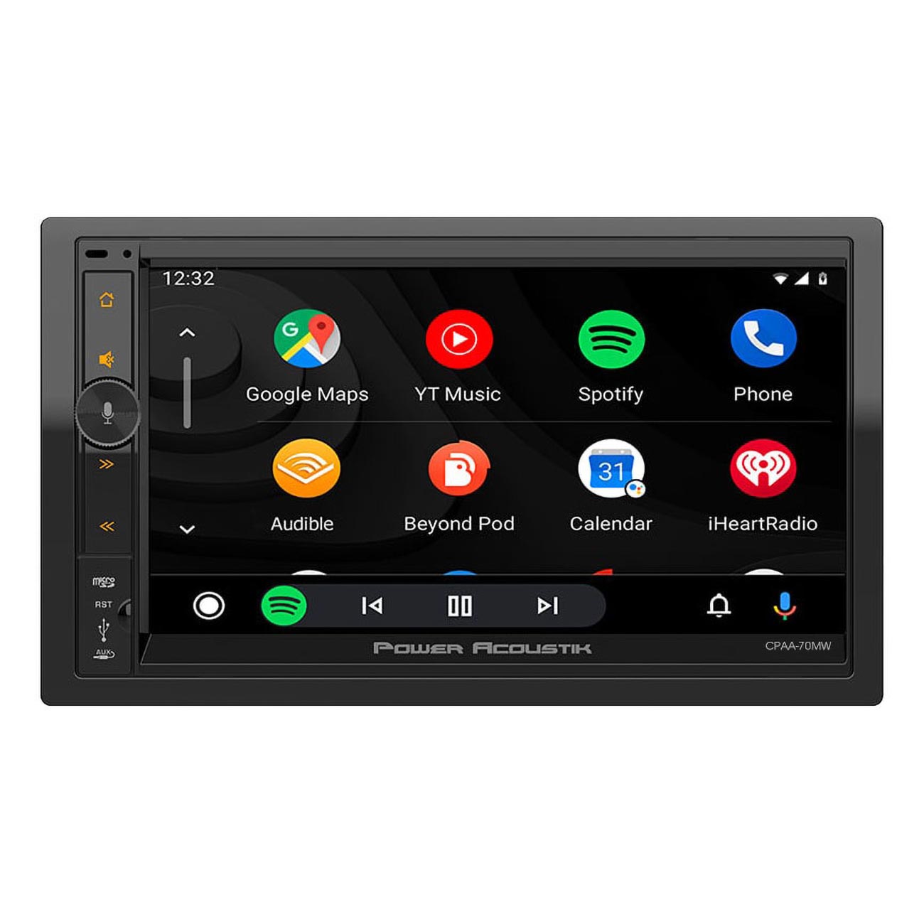 Power Acoustik 7â€ Double DIN Receiver with Wireless Apple CarPlay/Android Auto