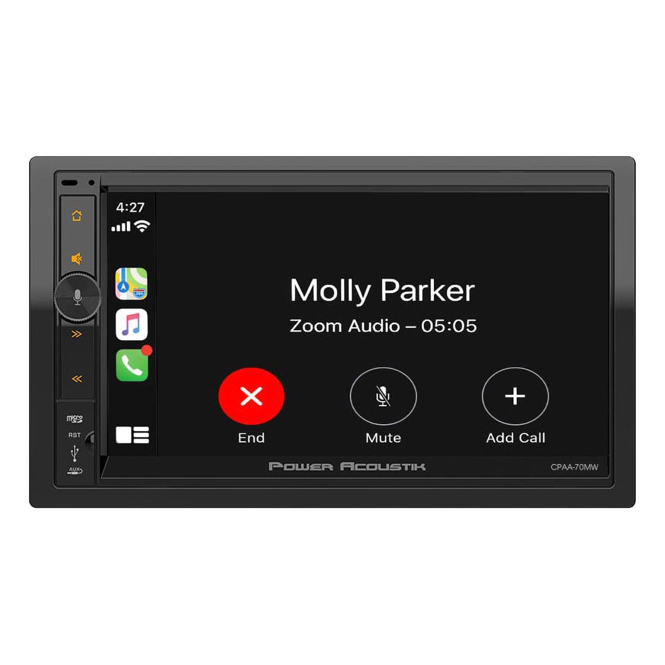 Power Acoustik 7â€ Double DIN Receiver with Wireless Apple CarPlay/Android Auto