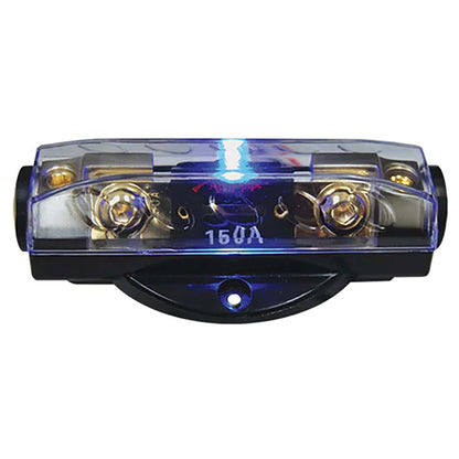 Audiopipe ANL Fuse Holder with Blue LED Status Indicator – Platinum